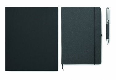 Logo trade promotional merchandise image of: Recycled leather notebook set