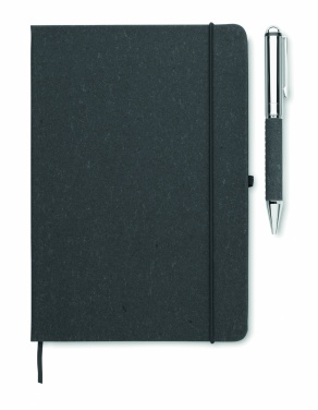 Logotrade promotional item image of: Recycled leather notebook set