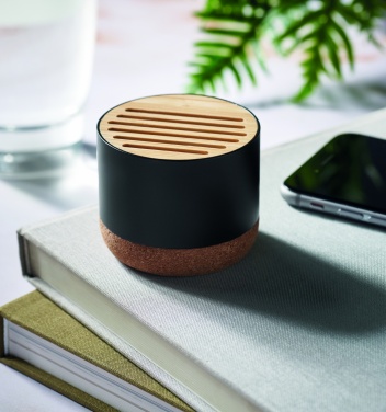 Logo trade promotional products picture of: Cork and aluminium speaker