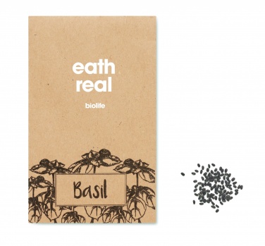 Logotrade promotional product picture of: Basil seeds in craft envelope