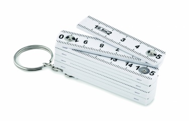 Logo trade promotional merchandise picture of: Carpenters ruler key ring 50cm Kotka