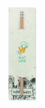 Logotrade promotional item image of: Natural pencil in seeded pouch