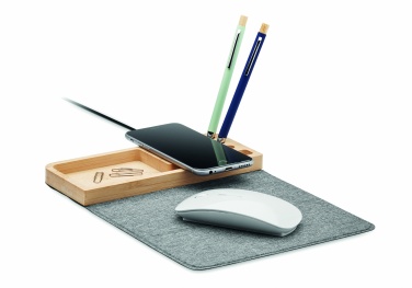 Logotrade advertising products photo of: Wireless charger in bamboo 15W