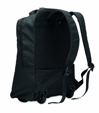 Logo trade promotional gifts picture of: A portable backpack trolley with wheels, made of 600D RPET polyester