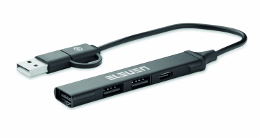 Logotrade advertising product picture of: USB 4 port hub 19 cm