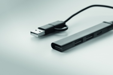 Logotrade promotional item image of: USB 4 port hub 19 cm