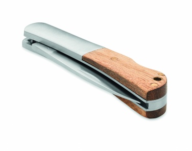 Logo trade advertising products picture of: Foldable knife in acacia wood