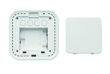 Logo trade business gift photo of: Recycled ABS/RPET alarm clock Stuttgart