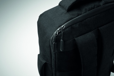 Logotrade promotional giveaway picture of: A safe 15-inch laptop backpack made of 300D RPET with a 210D RPET lining and customizable printing.