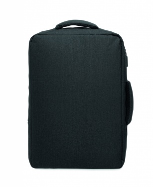 Logotrade business gift image of: A safe 15-inch laptop backpack made of 300D RPET with a 210D RPET lining and customizable printing.