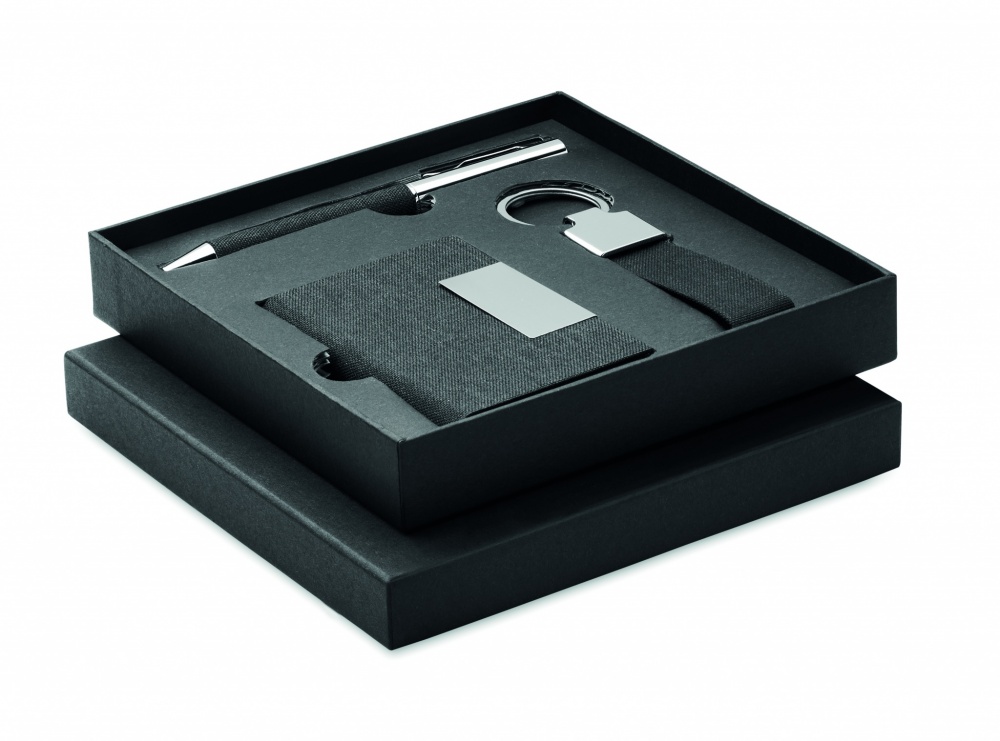 Logo trade promotional merchandise image of: 3-piece gift set in a gift box with customizable printing