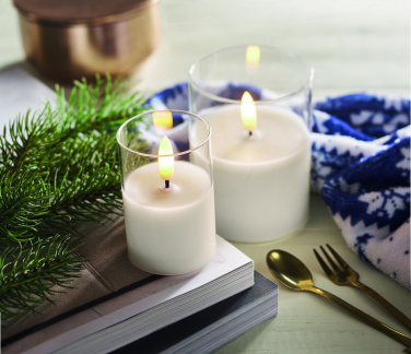 Logotrade promotional merchandise photo of: LED wax candle in glass holder