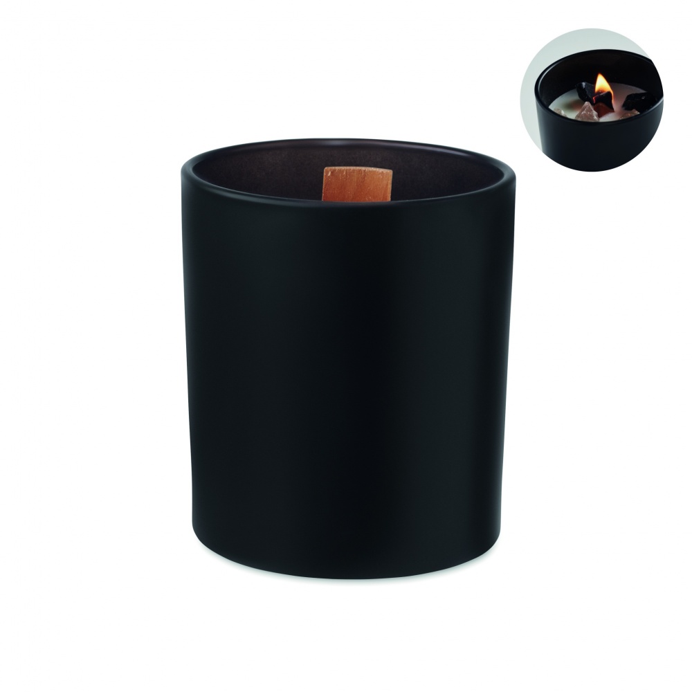Logo trade promotional giveaways image of: Plant based wax candle 200 gr