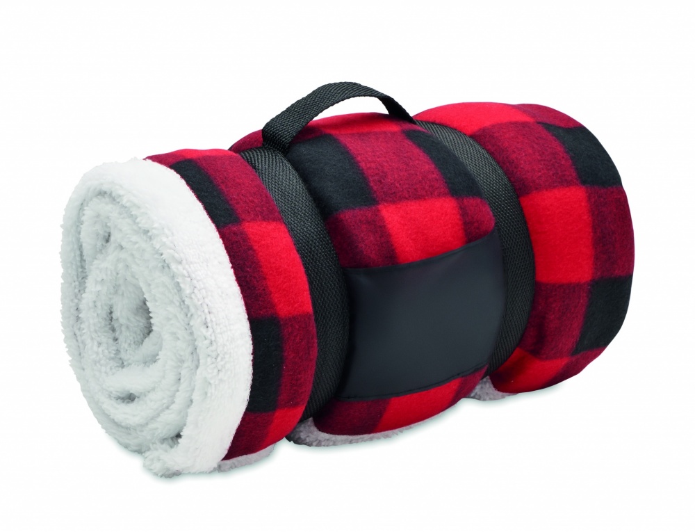 Logotrade promotional giveaway picture of: RPET sherpa fleece blanket