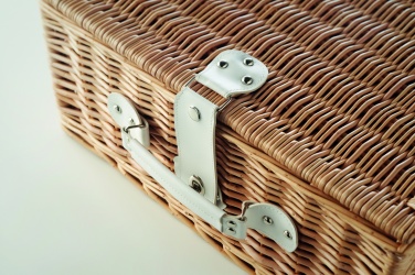 Logo trade promotional giveaway photo of: Wicker picnic basket 4 people