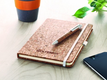 Logotrade promotional item image of: A5 cork notebook with pen