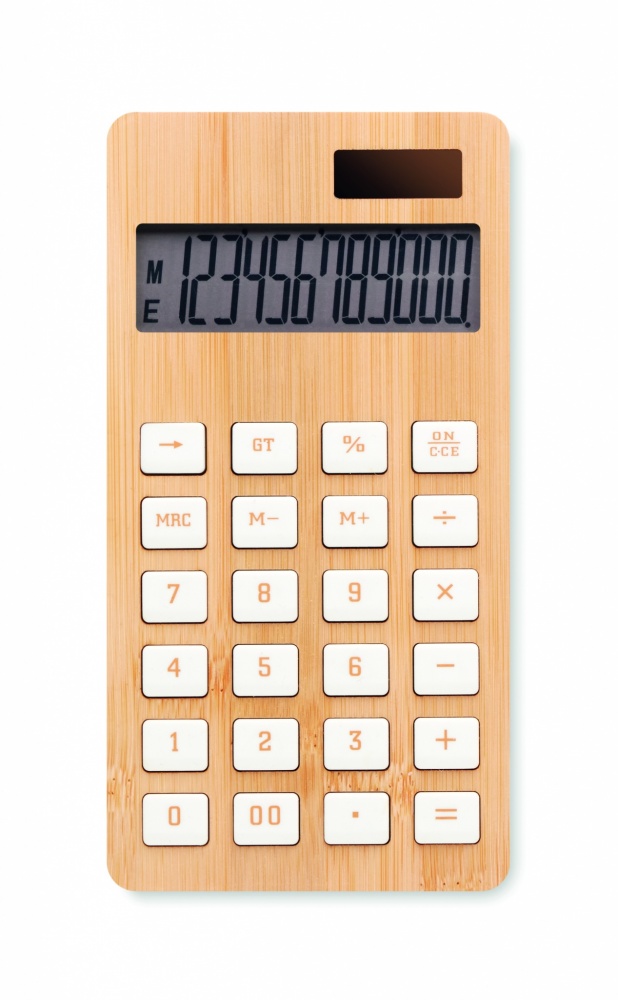 Logo trade promotional merchandise picture of: 12 digit bamboo calculator