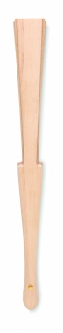 Logo trade corporate gifts picture of: Wood hand fan with cork fabric