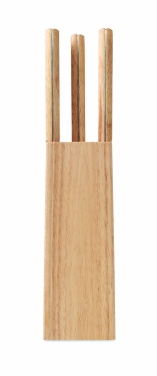 Logotrade advertising products photo of: 5 piece knife set in base