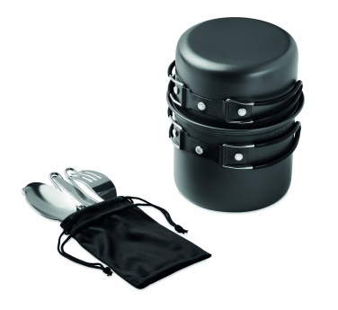 Logotrade promotional product picture of: 2 camping pots with cutlery