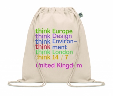 Logo trade promotional products picture of: Organic cotton drawstring bag