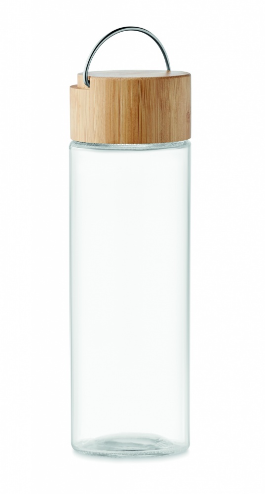 Logotrade promotional giveaway picture of: Glass bottle 500ml bamboo lid