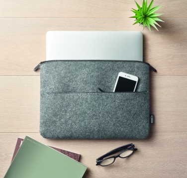 Logotrade promotional gifts photo of: RPET felt zipped laptop bag