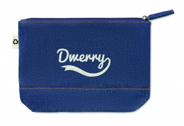 Logotrade promotional giveaway picture of: Recycled denim cosmetic pouch