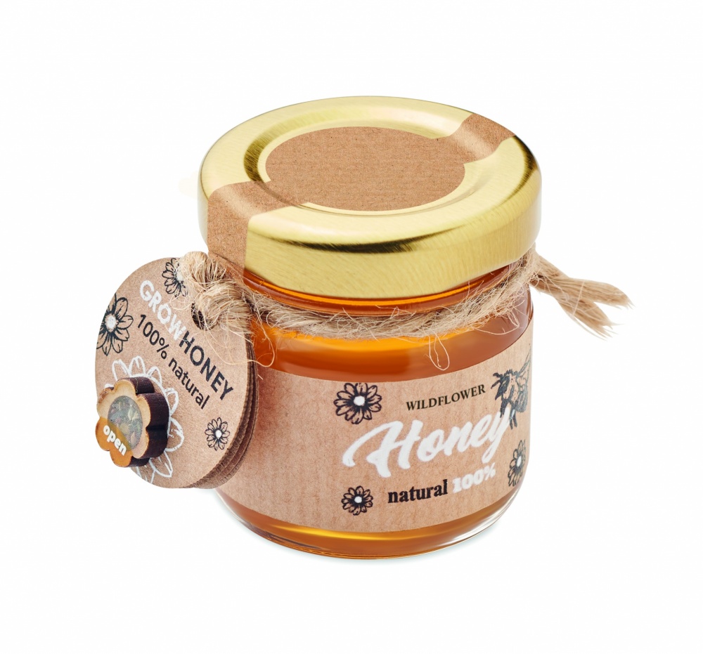 Logotrade promotional giveaway image of: Wildflower honey jar 50 gr