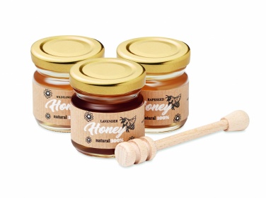 Logo trade promotional gifts image of: Set of 3 wildflower honey