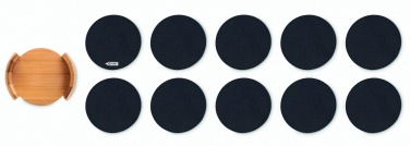 Logo trade corporate gift photo of: RPET coasters in bamboo holder