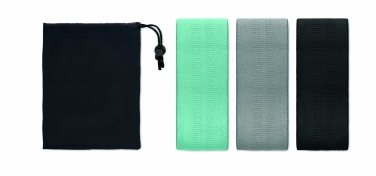 Logo trade promotional giveaways picture of: Set of 3 fitness bands in pouch