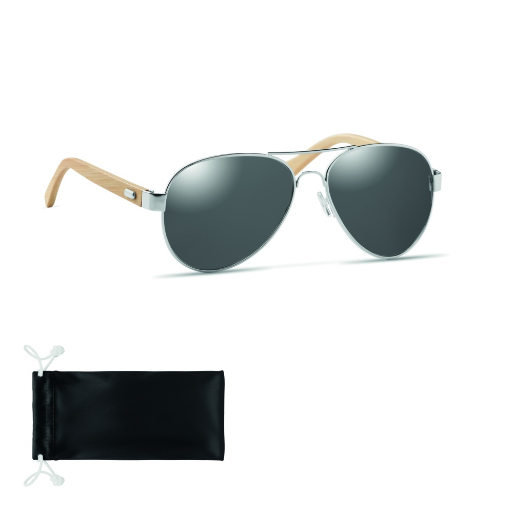 Logo trade promotional items picture of: Bamboo sunglasses in pouch TARTU