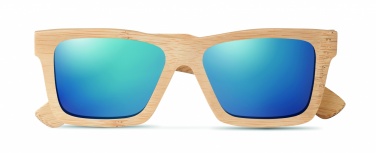 Logo trade promotional items image of: Sunglasses and case in bamboo KEILA