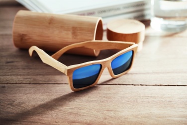Logotrade corporate gift picture of: Sunglasses and case in bamboo KEILA