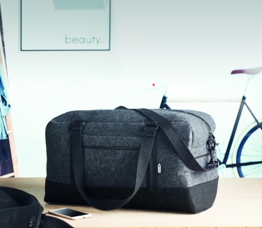 Logo trade promotional gift photo of: RPET felt weekend bag