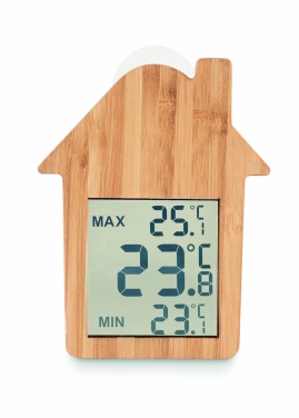 Logo trade promotional item photo of: Bamboo weather station HISA
