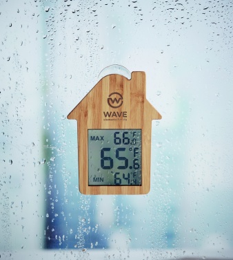 Logo trade advertising products picture of: Bamboo weather station HISA