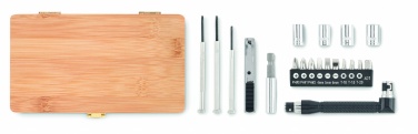 Logotrade business gifts photo of: 21 pcs tool set in bamboo case