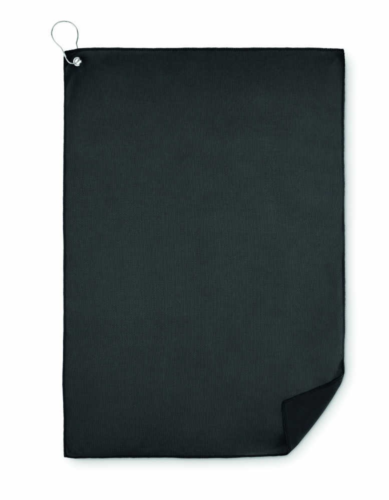 Logotrade promotional gift image of: RPET golf towel with hook clip