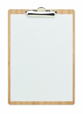 Logo trade promotional gift photo of: A4 bamboo clipboard