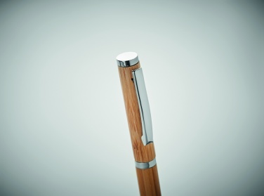 Logo trade promotional item photo of: Bamboo gel pen