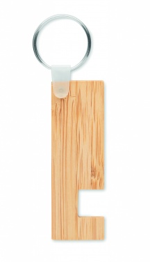Logo trade promotional products picture of: Bamboo stand and key ring Savonlinna