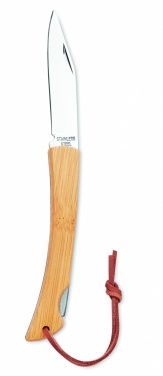 Logo trade advertising product photo of: Foldable knife in bamboo