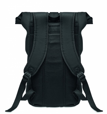 Logo trade promotional products image of: Rolltop washed canvas backpack