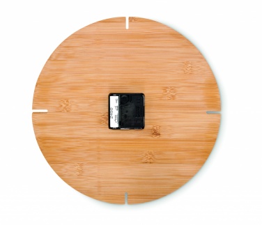 Logo trade promotional product photo of: Round shape bamboo wall clock