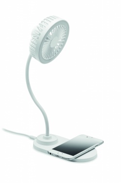 Logo trade corporate gifts picture of: Desktop charger fan with light