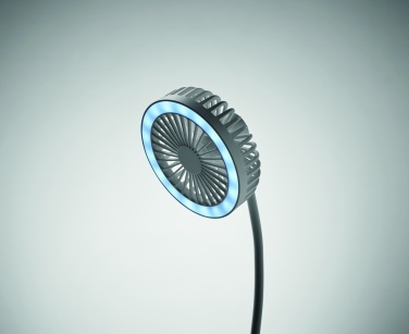 Logo trade promotional merchandise image of: Desktop charger fan with light