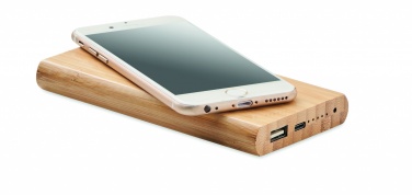 Logo trade promotional gifts picture of: 6000 mAh Bamboo power bank