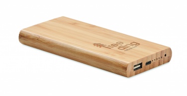 Logo trade corporate gifts image of: 6000 mAh Bamboo power bank